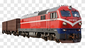 Red Freight Train PNG