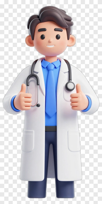 3D Doctor Giving Thumbs Up PNG