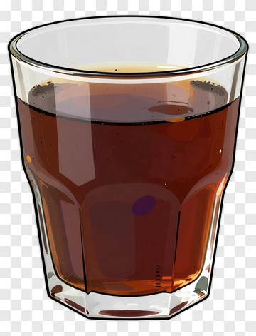 Glass Of Brown Beverage PNG