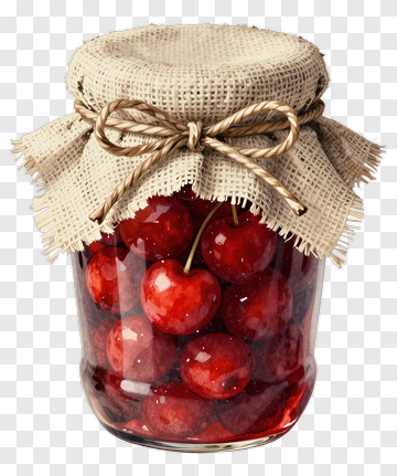 Jar Of Preserved Cherries PNG
