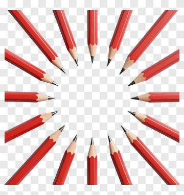 Circle Of Red Pencils PNG