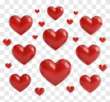 Red Hearts Background PNG