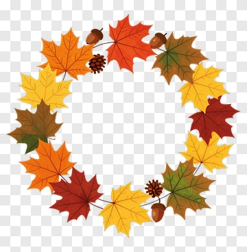 Autumn Leaf Wreath PNG