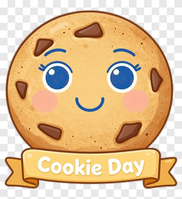 Cartoon Cookie With Happy Face For Cookie Day PNG