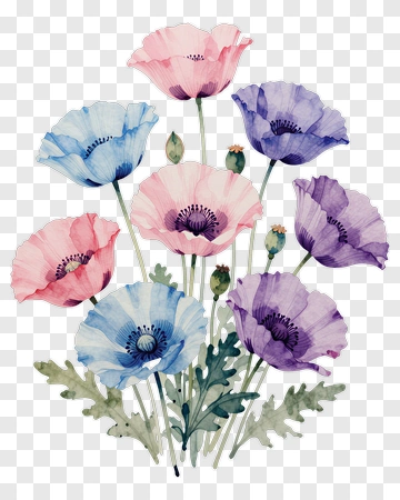 Colorful Floral Bouquet PNG