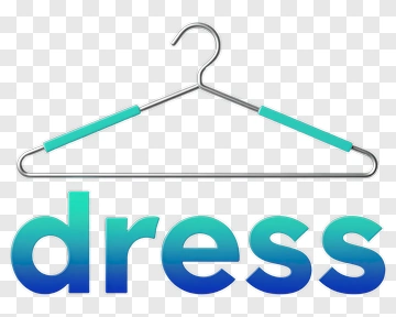 Clothes Hanger With Dress Text PNG