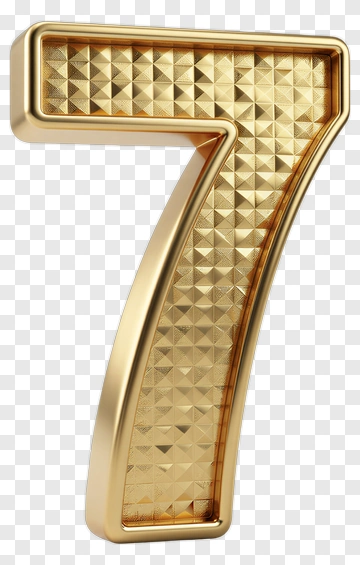 Golden Number 7 PNG