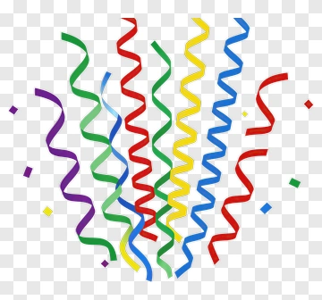 Colorful Party Streamers PNG