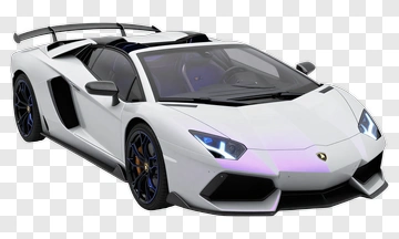 White Sports Car PNG