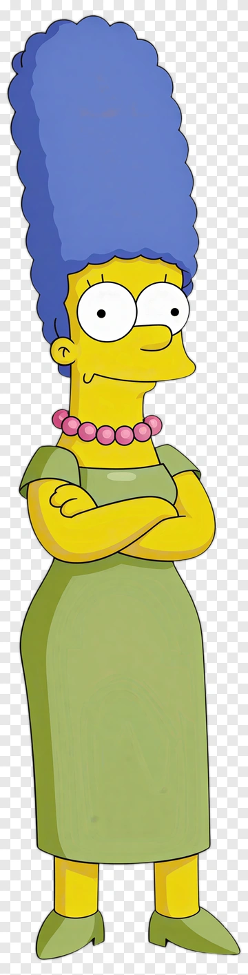 Cartoon Character With Blue Hair And Green Dress PNG