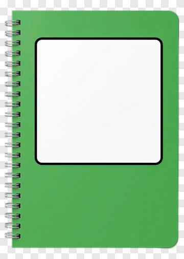 Green Spiral Notebook PNG
