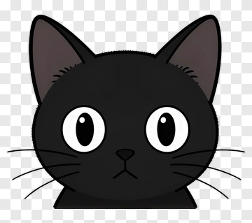Cartoon Black Cat PNG