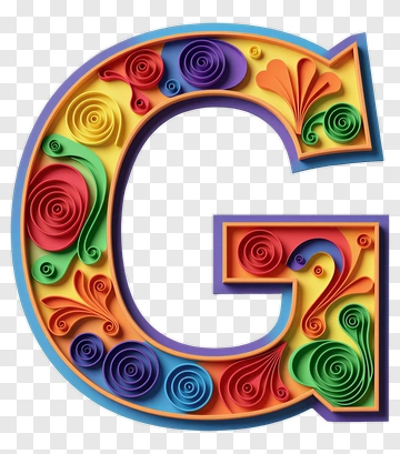 Colorful Decorative Letter G PNG