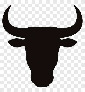 Black Bull Head Silhouette PNG