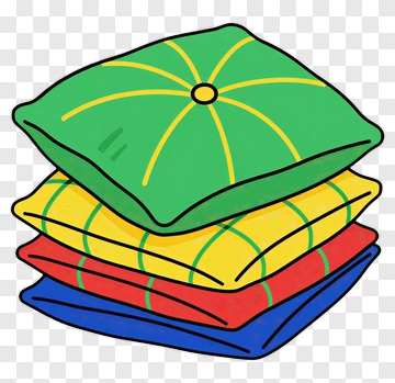 Colorful Stack Of Cushions PNG