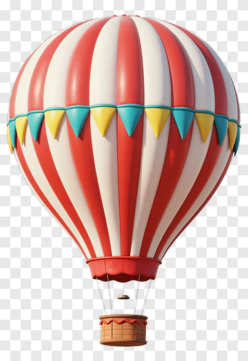 Colorful Hot Air Balloon PNG