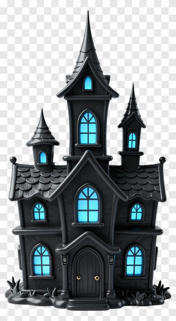 Cartoon Haunted House PNG