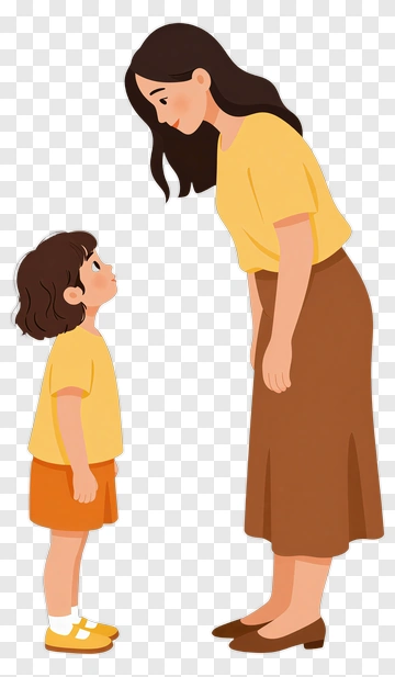 Mother And Child Interacting PNG