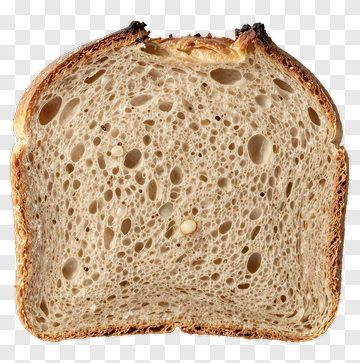 Sliced Bread With Air Bubbles PNG