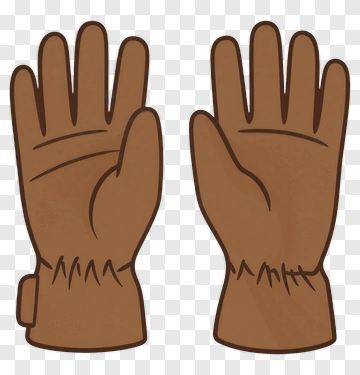 Cartoon Brown Gloves PNG