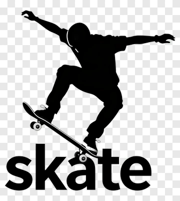 Skateboarder Performing A Trick PNG