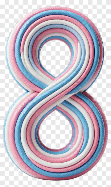 Colorful Number Eight PNG