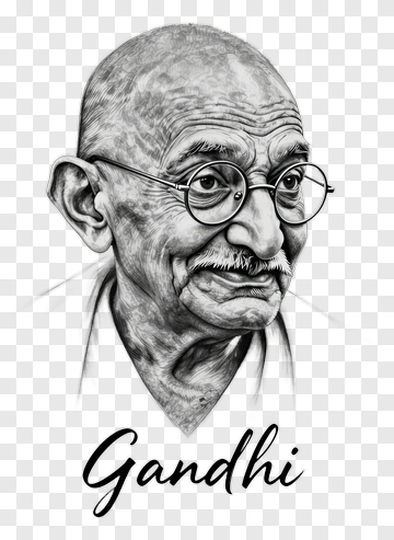 Portrait Of Gandhi PNG