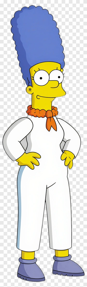 Cartoon Character With Blue Hair And White Outfit PNG