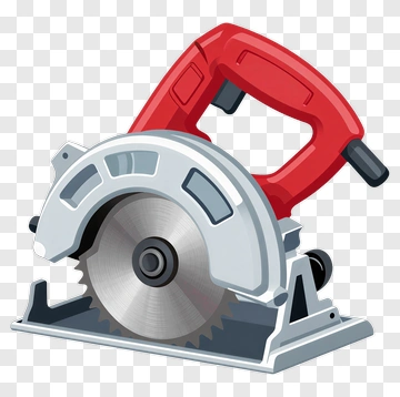Circular Saw With Red Handle PNG