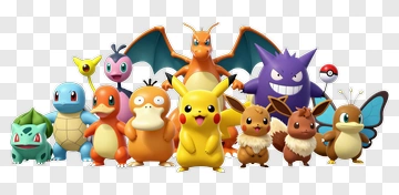 Group Of Cartoon Pokémon Characters PNG