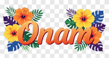 Onam Celebration With Flowers PNG