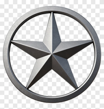 Metal Star Emblem PNG