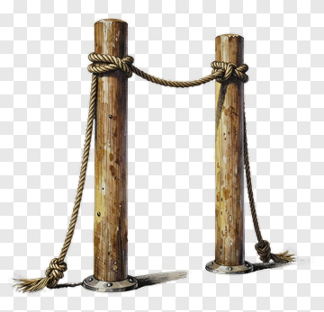 Wooden Posts With Rope PNG
