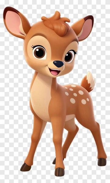 Cartoon Deer Character PNG