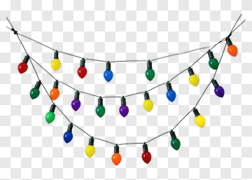 Colorful String Of Decorative Lights PNG