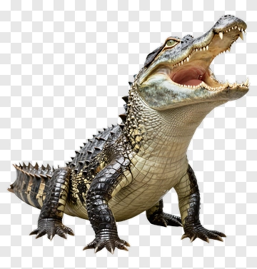 Realistic Crocodile With Open Mouth PNG