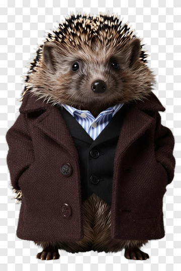 Dapper Hedgehog In A Suit PNG