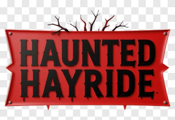 Haunted Hayride Sign PNG