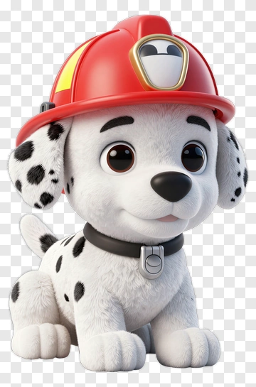 Firefighter Puppy Wearing A Helmet PNG