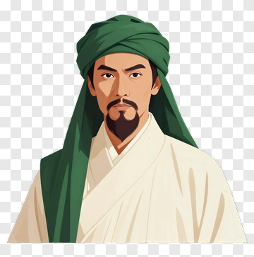 Man In Green Turban And White Robe PNG