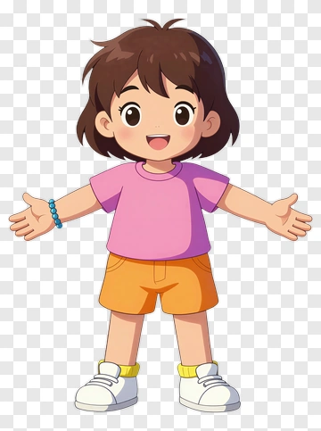 Cartoon Child With Open Arms PNG