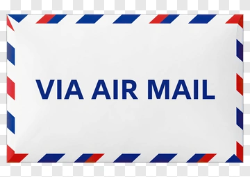 Airmail Envelope With Visible Text PNG