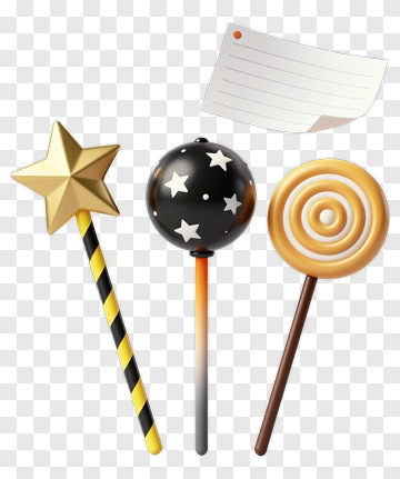 Colorful Candy And Magic Wand Collection PNG