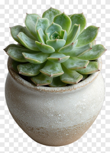 Succulent Plant In A Decorative Pot PNG