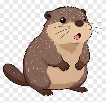 Cartoon Otter PNG