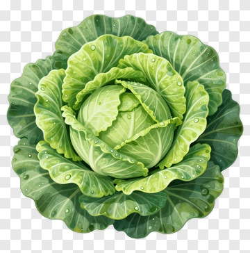 Fresh Green Cabbage PNG
