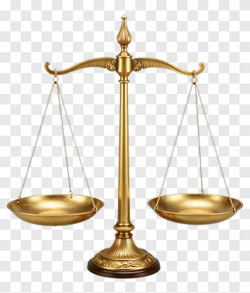 Golden Balance Scale PNG