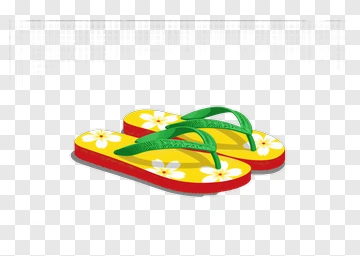 Colorful Flip Flops With Flowers PNG