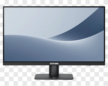 Modern Computer Monitor With Abstract Design PNG