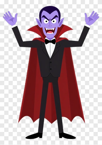 Cartoon Vampire In Tuxedo PNG